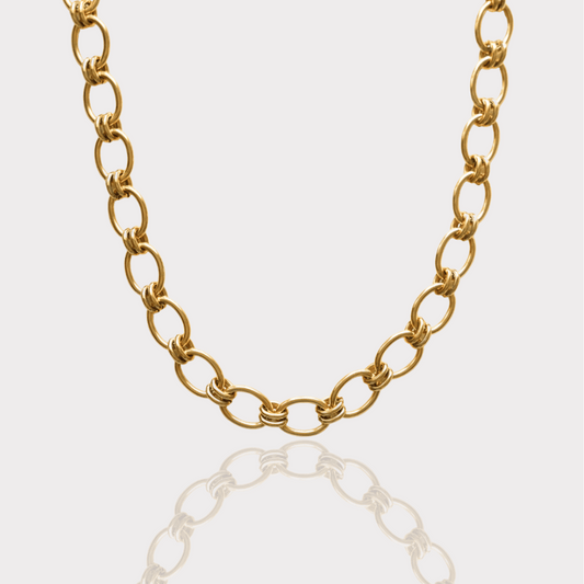 Customized gold bold Charm Chain necklace