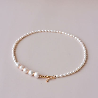 5 baroque pearls with  nature freshwater pearls necklace woman fashion jewelry