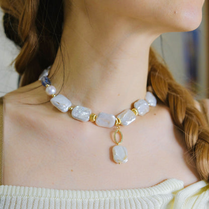 handmade Baroque pearls necklace fashion woman