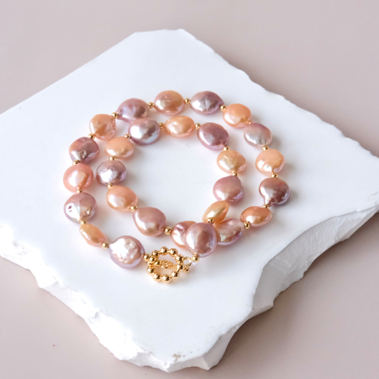 colorful baroque pearls necklace woman fashion