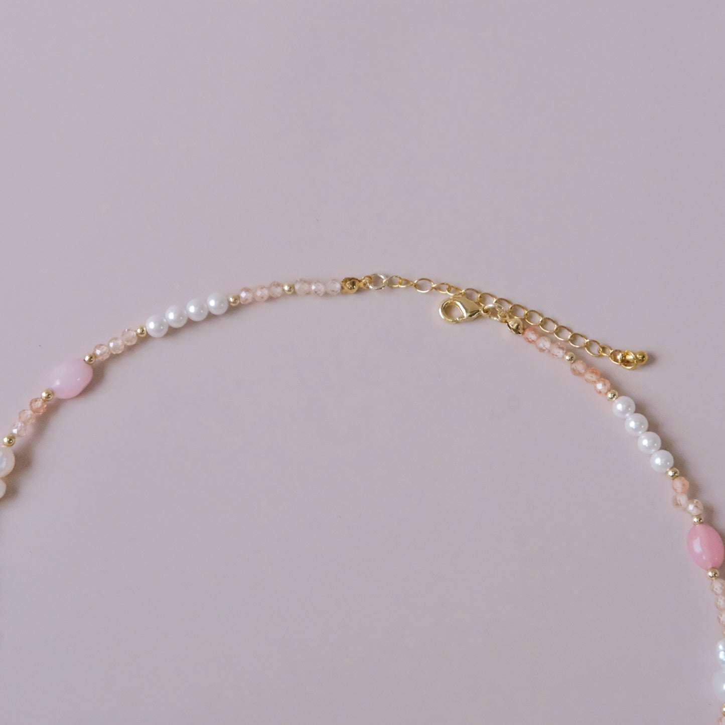 Collar de perlas de agua dulce con piedra natural rosa, joyería de moda para mujer, la mejor venta del año