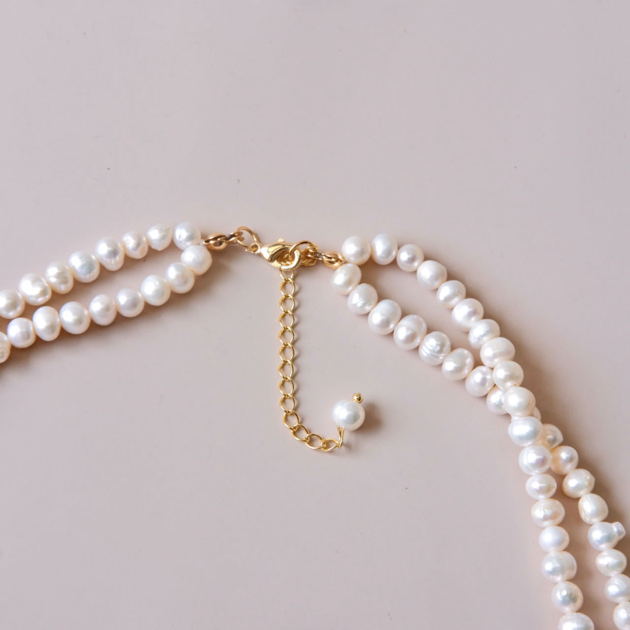 white zicron double pearls necklace fashion jewelry woman