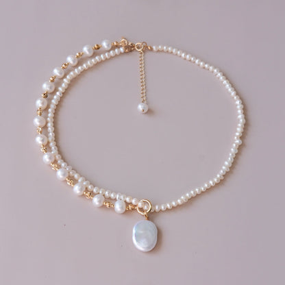 Handmade pearls necklace in three style fashion woman jewelry