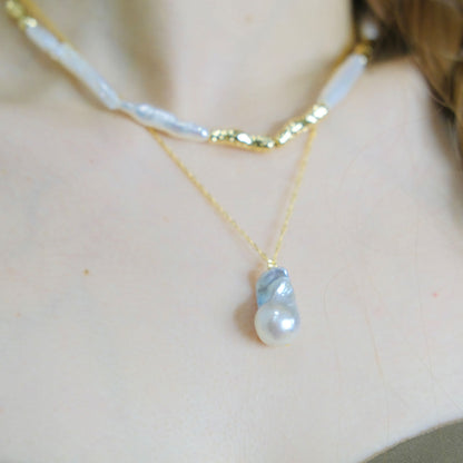 Baroque pearl pendant pearls necklace