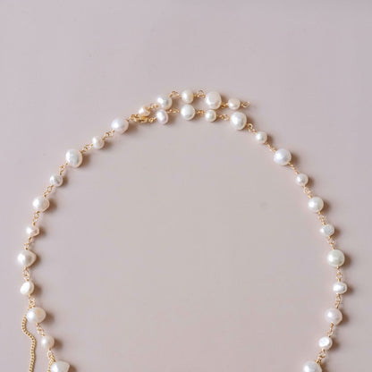 Unique desgin for the Baroque pearls with Chain pearls necklace