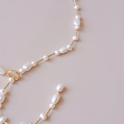 handmade freshwater pearls long necklace Pearls Necklace jewelry fashion woman