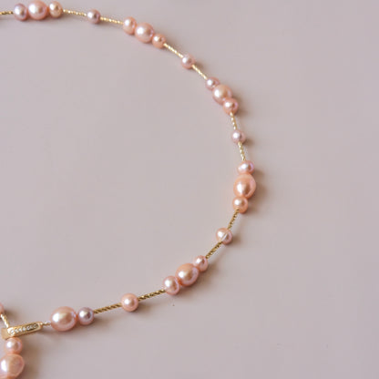 handmade freshwater pearls long necklace Pearls Necklace jewelry fashion woman