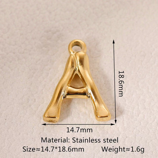 Gold Initial Charm Pendant