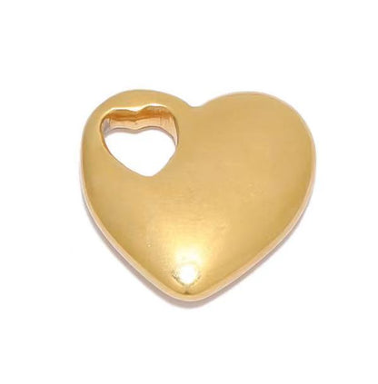 gold Heart interchangeable Charm Pendant colllection