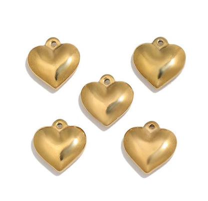 gold Heart interchangeable Charm Pendant colllection