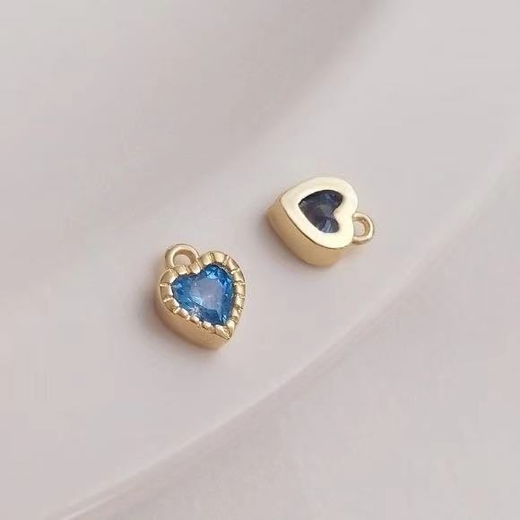 mini Zircon heart Charm