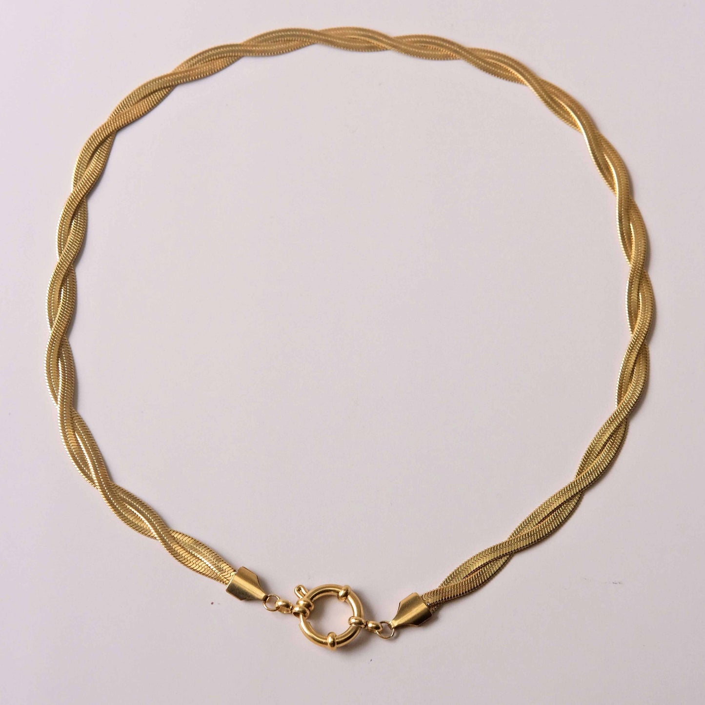 ONLY Basic Interlocking Snake Chain basic Charm Necklace