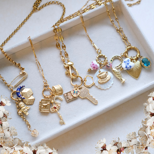 5 Gold Jewelry Aesthetic: Cute Handmade Lucky Charm Necklaces