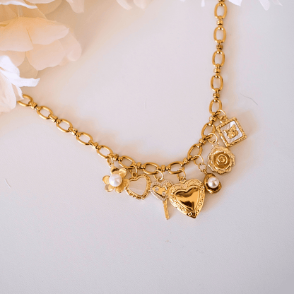 Customized Golden Knot Necklace Charm Chain necklace