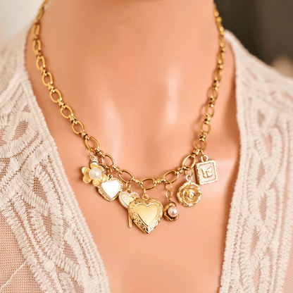 Customized Golden Knot Necklace Charm Chain necklace