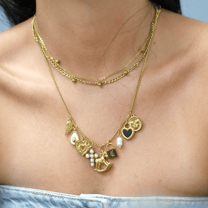 PRE-MADE Three layer Charm Necklace