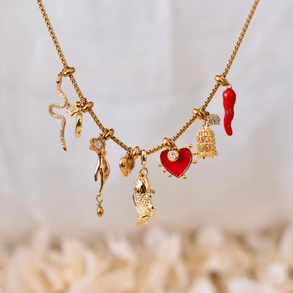 PRE-MADE gold adjustable spacer bead fish necklace