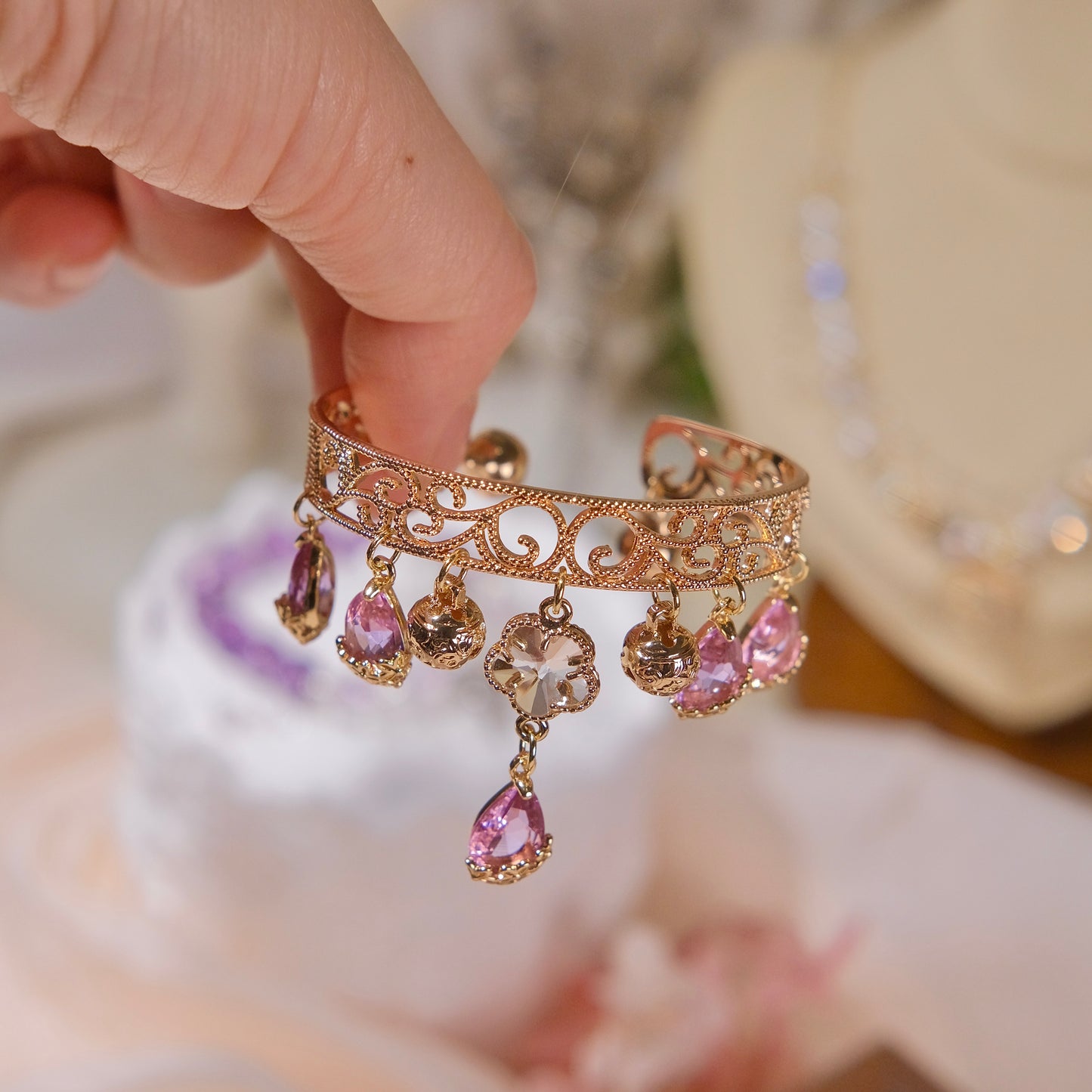 purple Zircon bells bracelet jewelry fashion woman