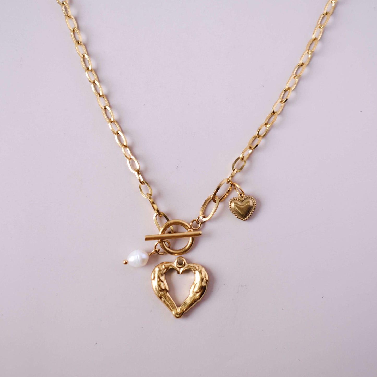 Pearl and Pesonalized Charms necklace