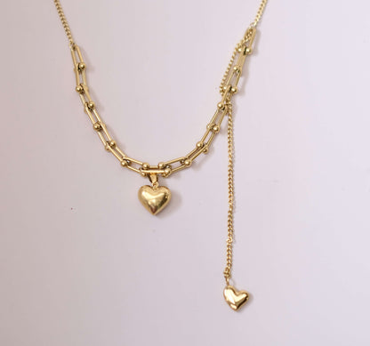 Gargantilla de collar de acero inoxidable con dijes intercambiables y candado de amor