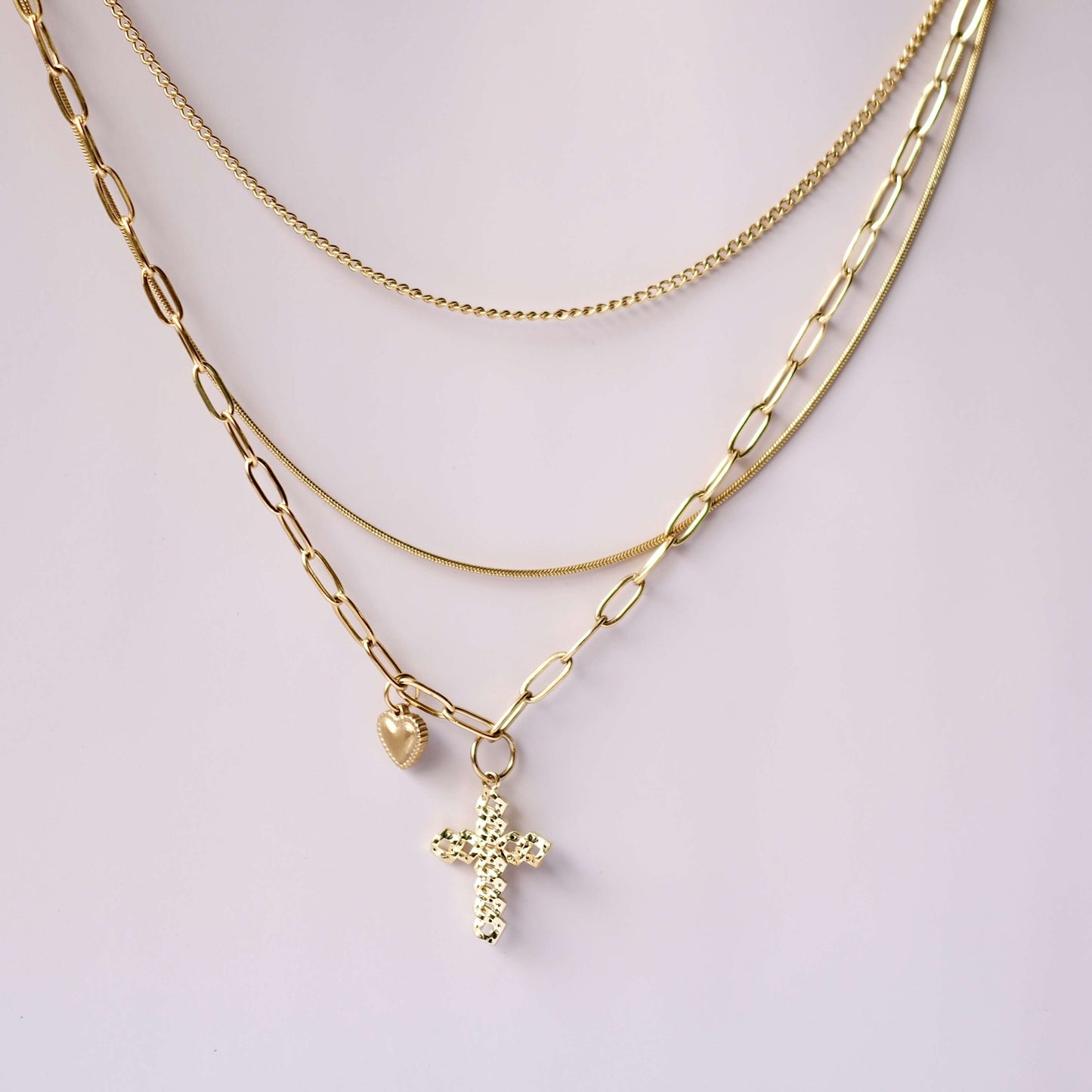 Three Chain personaized style Necklace Choker