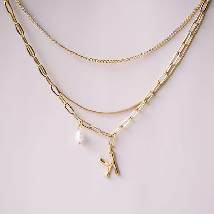 Three Chain personaized style Necklace Choker