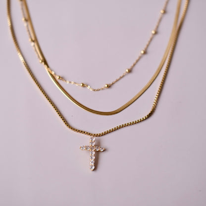 Three layer Chain with Personalized necklace