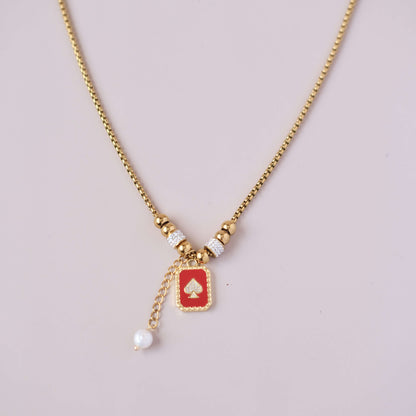 Personoalized Necklace with Sparkle Spacer Charm and Freshwater pearl