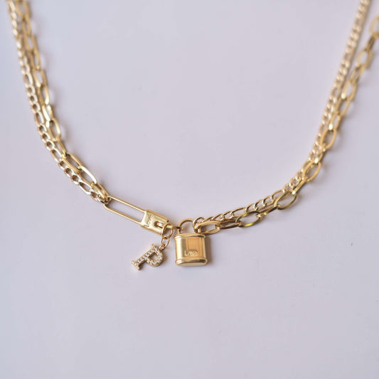 Lock Chain Personaized necklace Choker