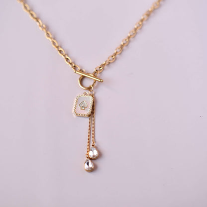 Personalized Necklace with Zircon Pendant