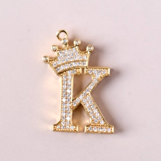 Crown Zircon Initial Charm