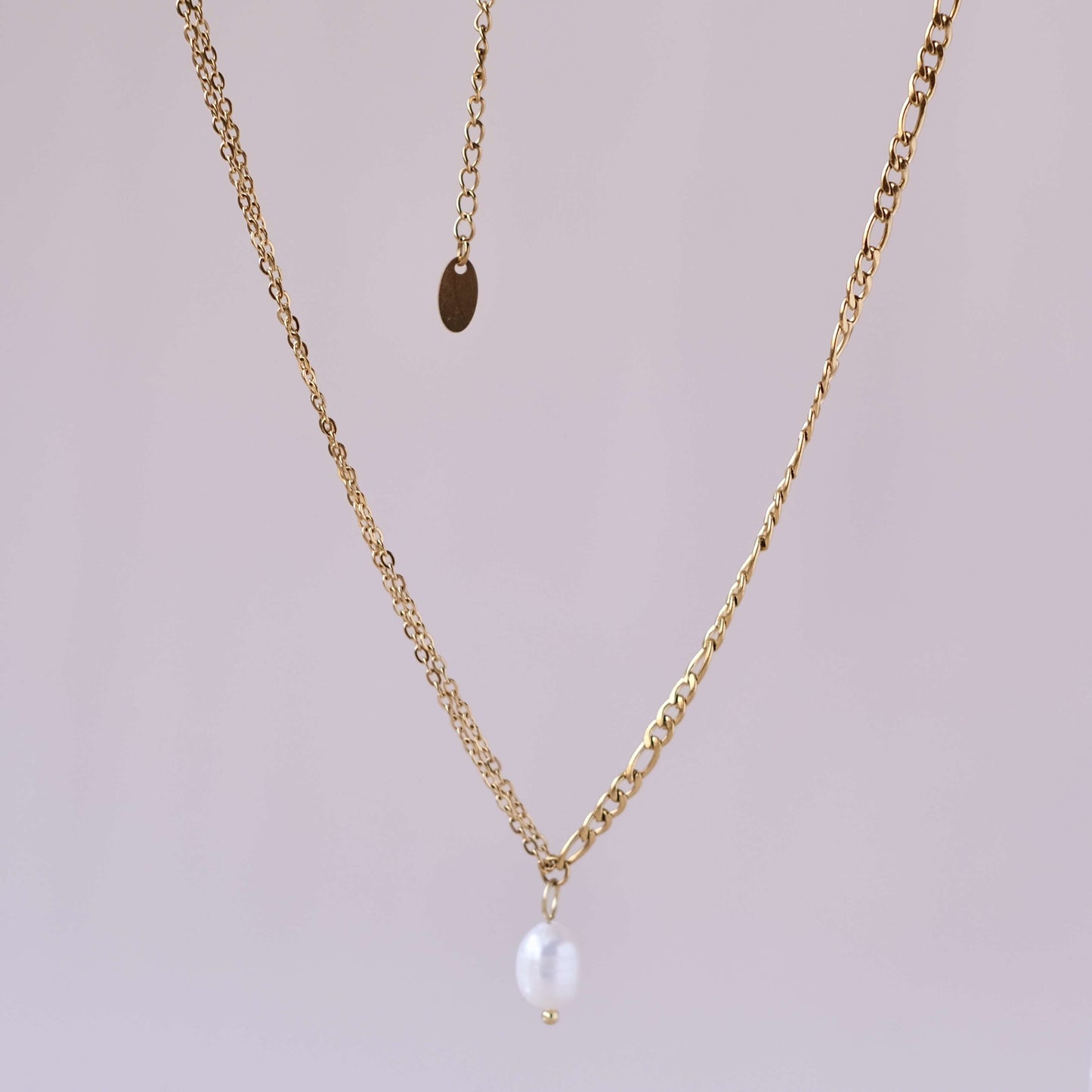 one pearl with Chain necklace Choker