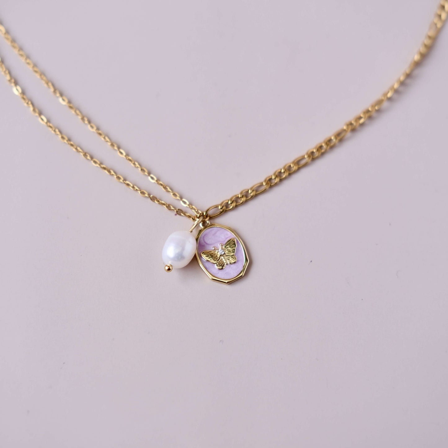 one pearl with Chain necklace Choker