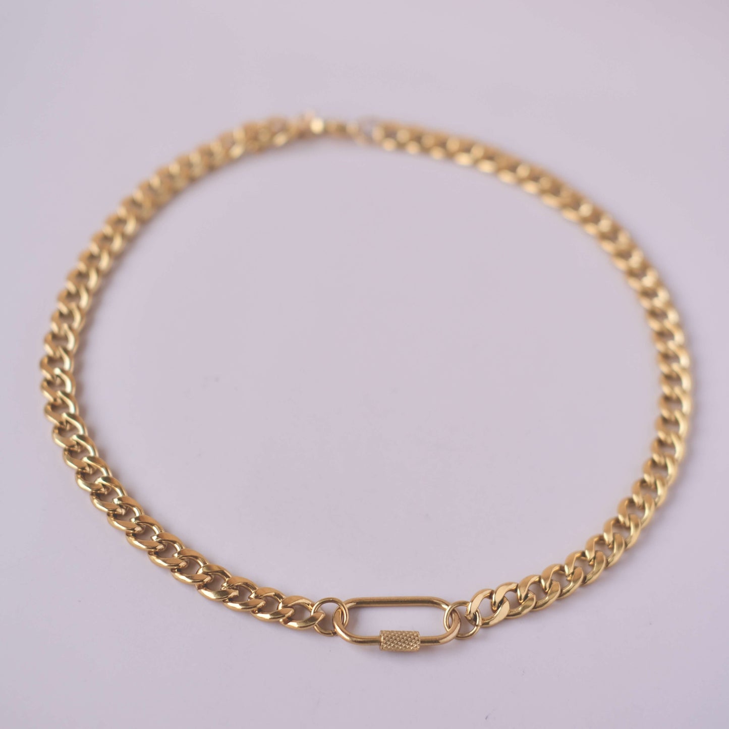 ONLY Basic Stylish clasp Link CurbChain