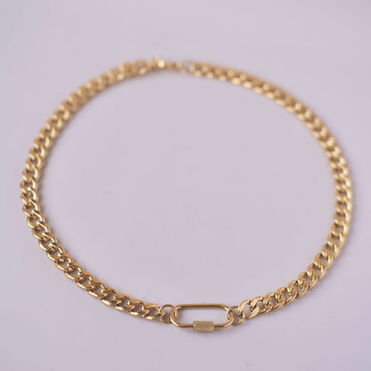 ONLY Basic Stylish clasp Link CurbChain