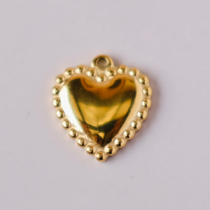 gold Heart interchangeable Charm Pendant colllection