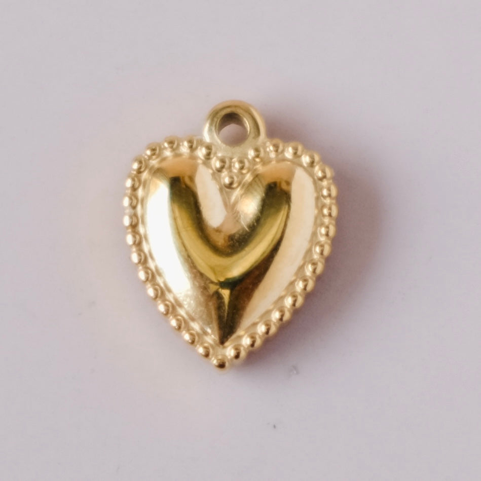 gold Heart interchangeable Charm Pendant colllection