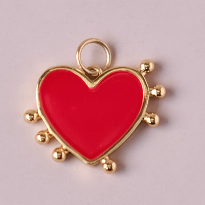 big Red Heart charms pendant