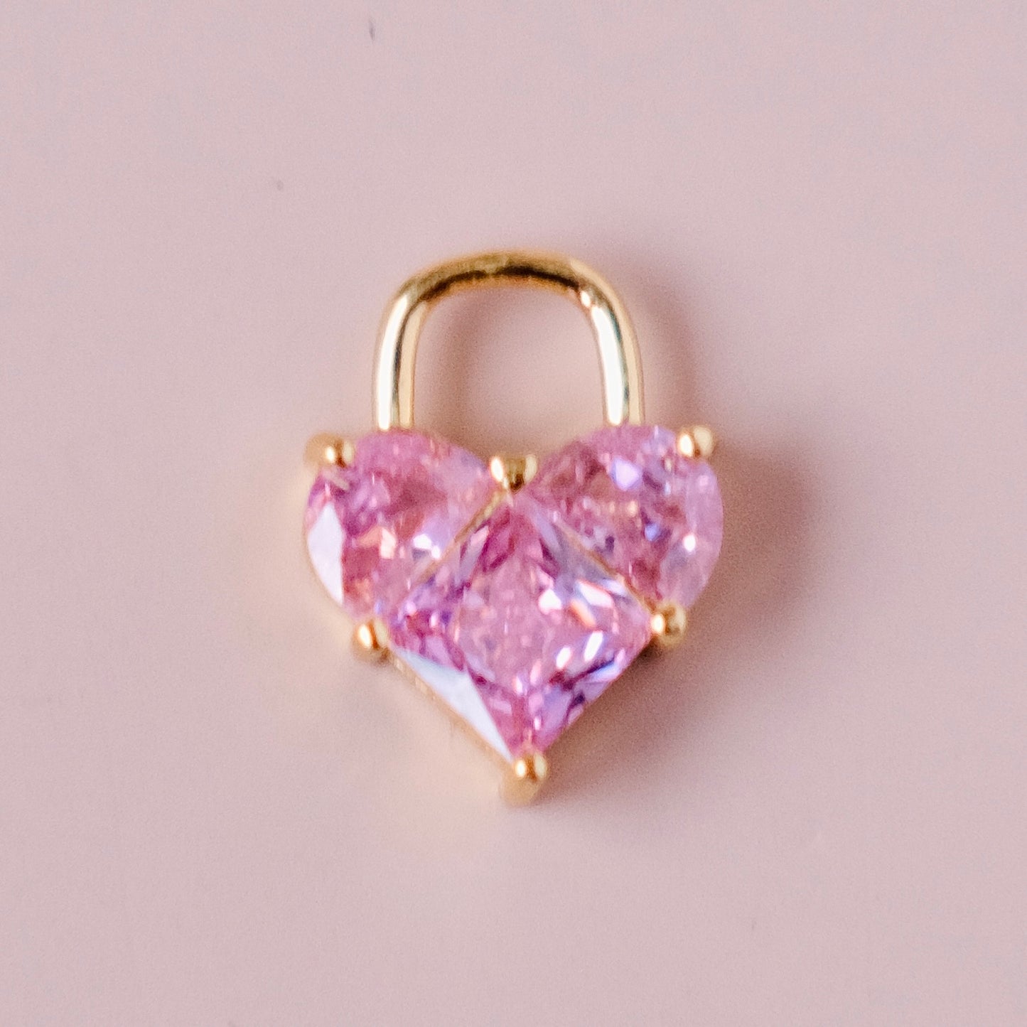 Zircon Heart Charm Pendant