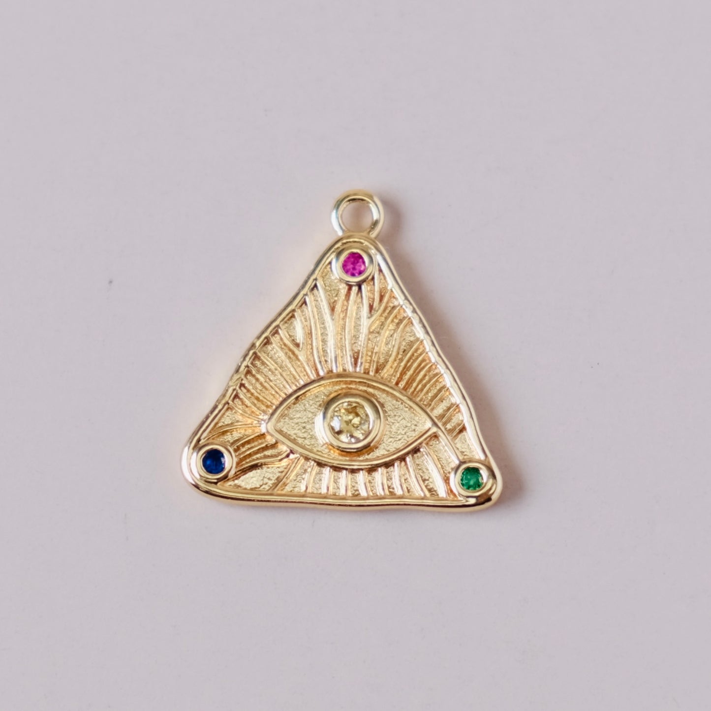 Triangle eye charms pendant