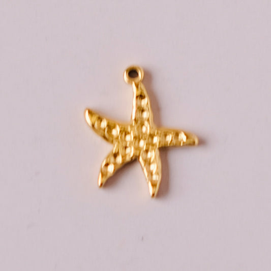 small seastar with zircon charms pendant