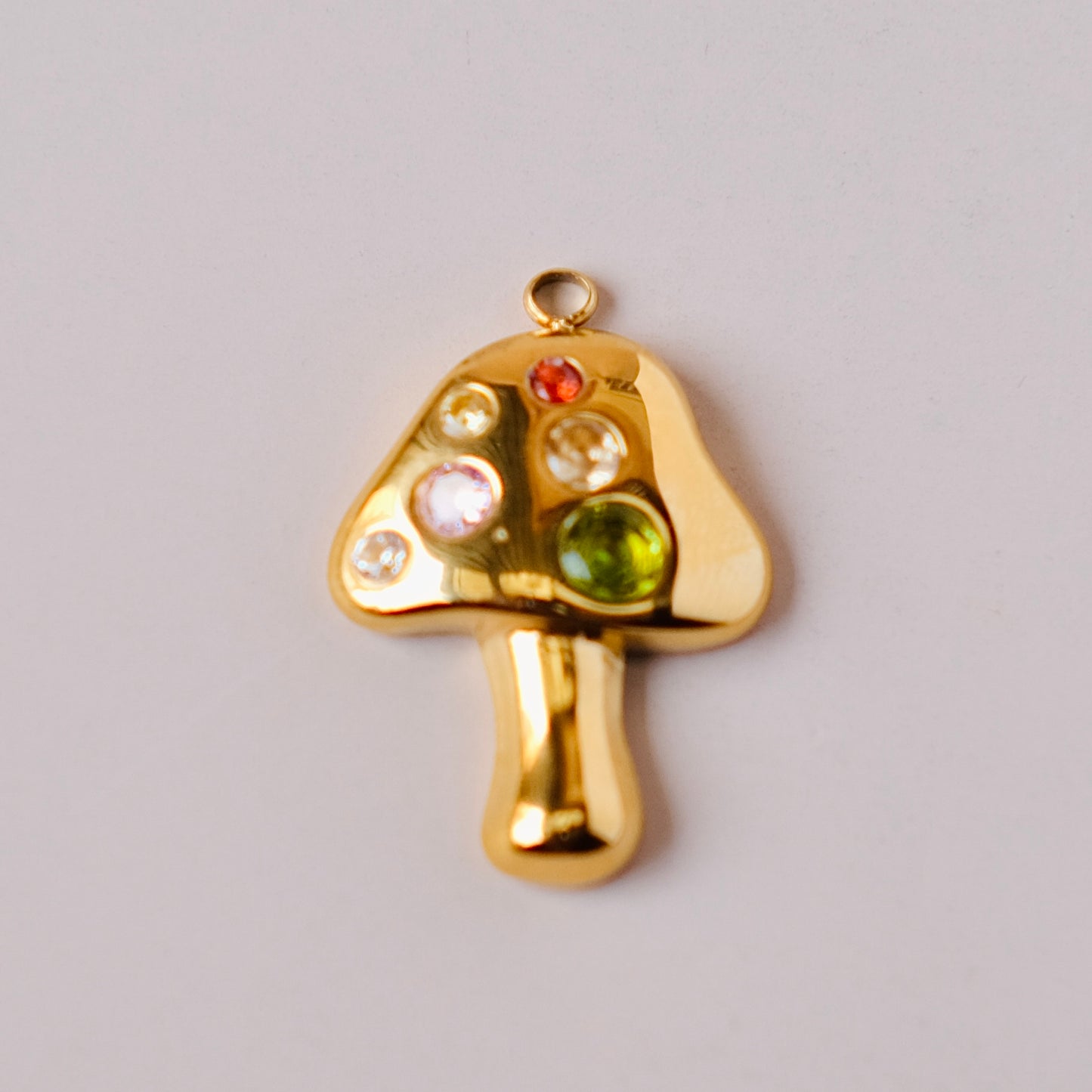 Mushroom Zircon charms pendant