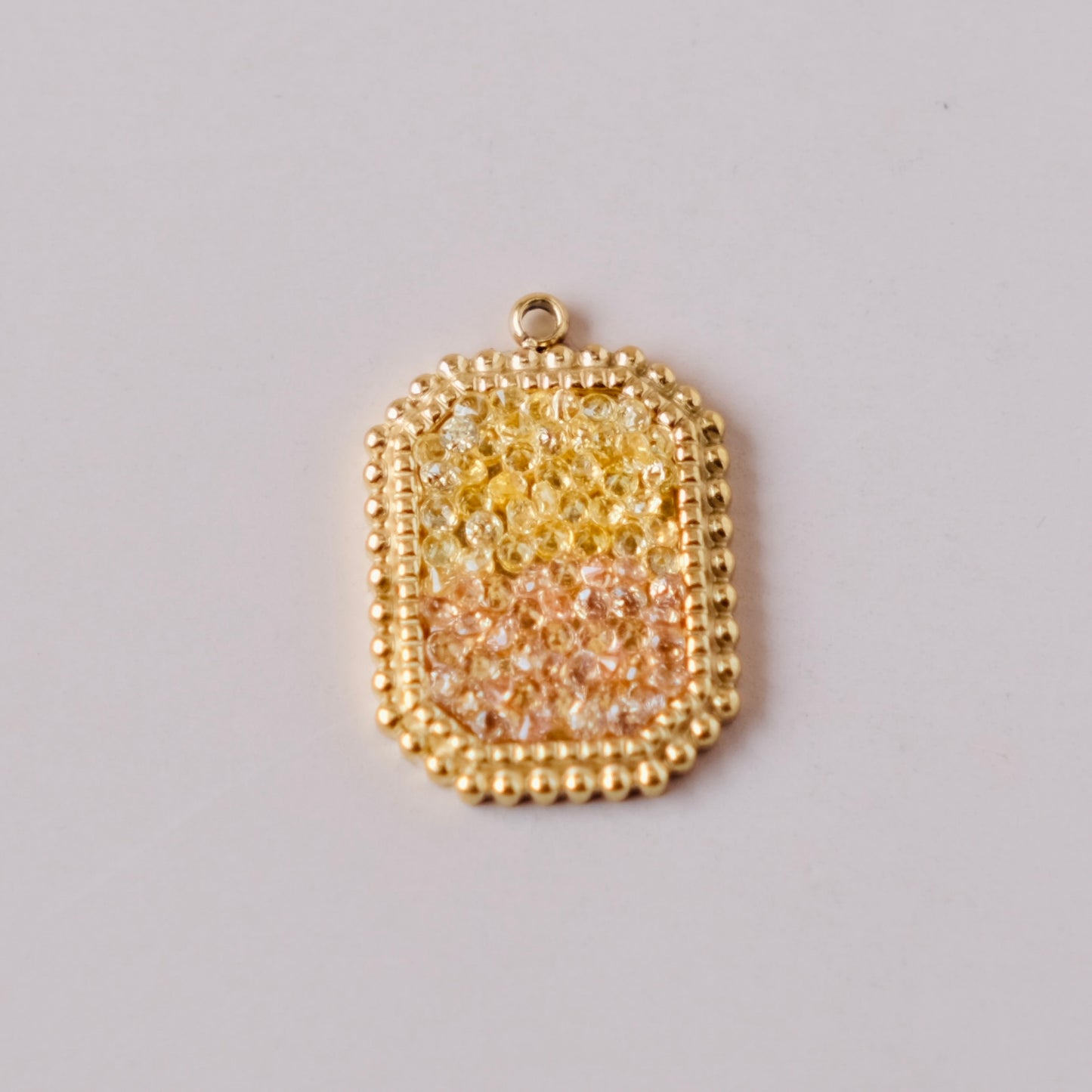 Square  Zircon charms pendant