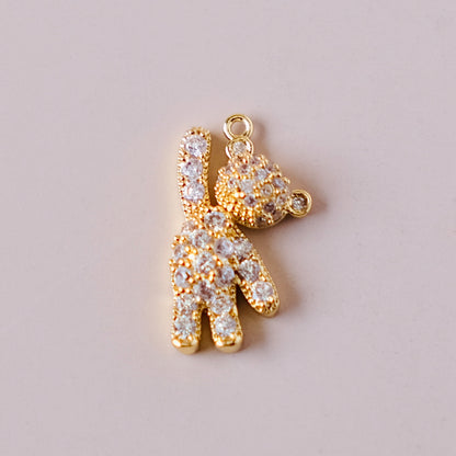 Bear Zircon charms pendant