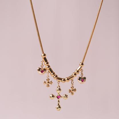 Gold ball 2  personailzed charms necklace