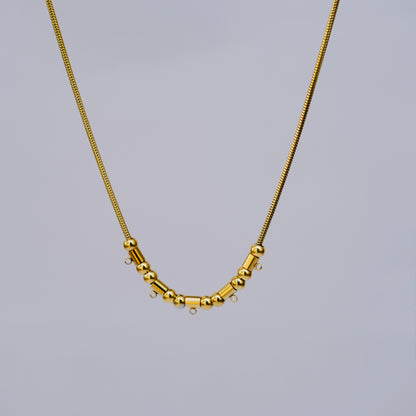 Gold ball 2  personailzed charms necklace