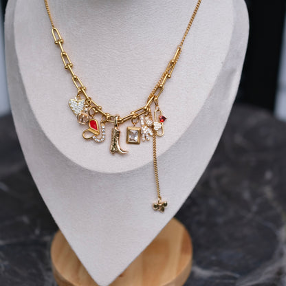 Golden Ladder Chain pesonalized Necklace