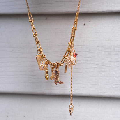 Golden Ladder Chain pesonalized Necklace