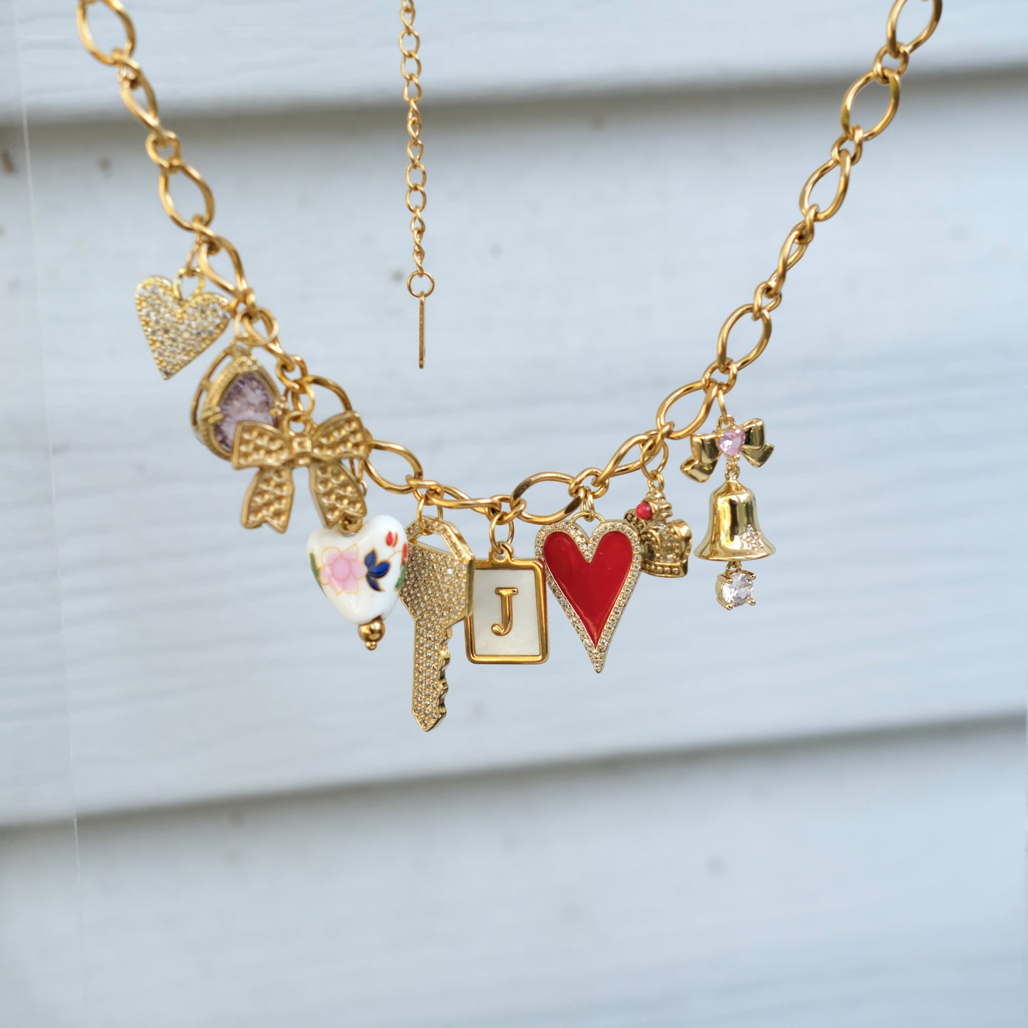 Personalized key heart Necklace-customization