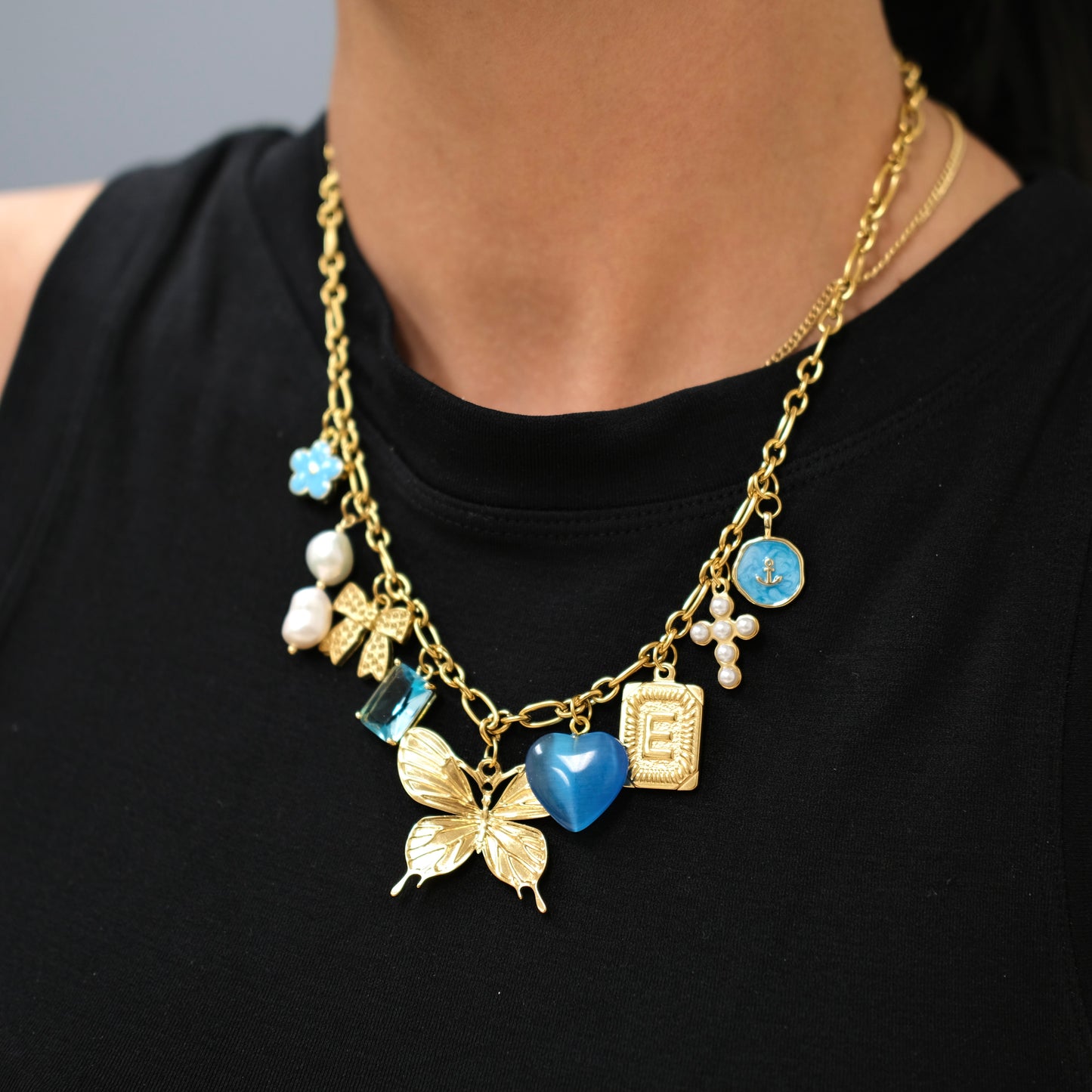 Personalized Butterfly Garden Charm Necklace-customization